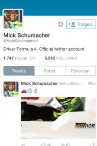 Ein Bildschirmfoto des Fake-Accounts vor der Änderung. Copyright: F1-insider.com