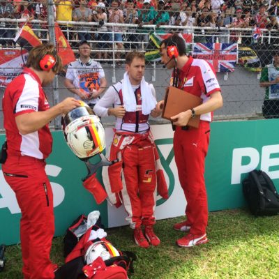 Vettel vorm Start in Malaysia. Copyright: F1-insider.com