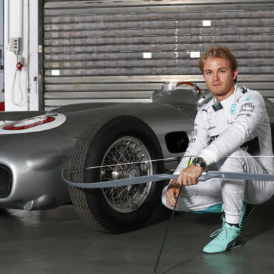 Nico Rosberg mit Silberpfeil. Copyright: Mercedes