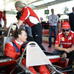 Jacques Villeneuve im Ferrari seines Vaters. Copyright: Ferrari