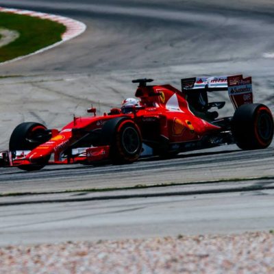 Vettel im Ferrari. Copyright: Ferrari
