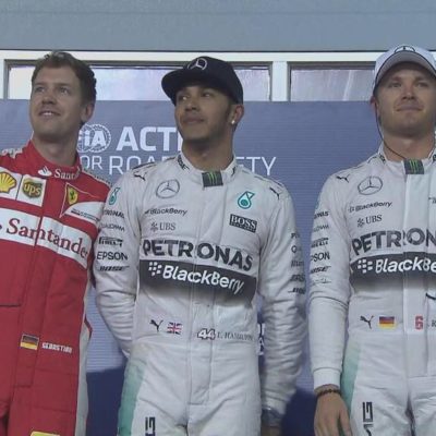 Vettel, Hamilton und Rosberg