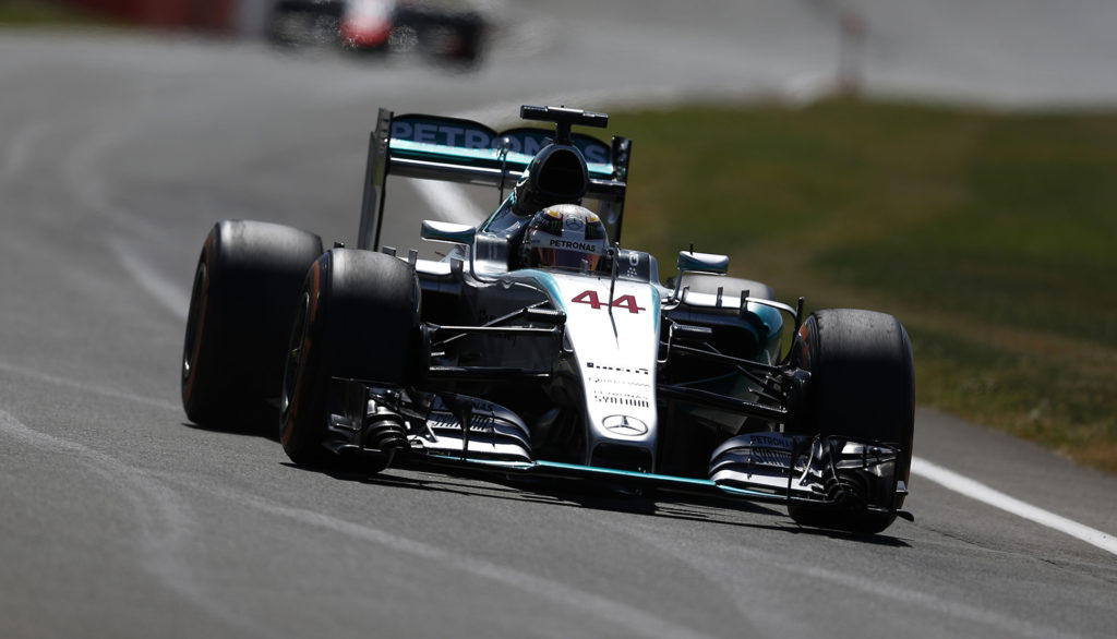 Hamilton steht in Silverstone auf Pole. Copyright: Mercedes
