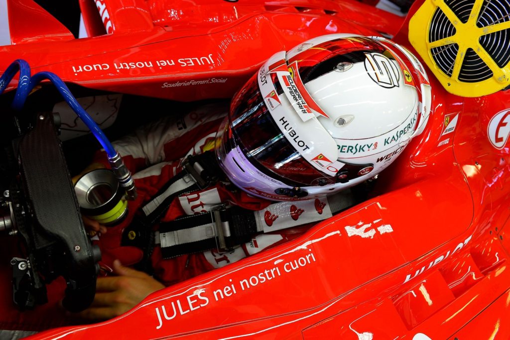 Vettel in Ungarn. Copyright: Ferrari