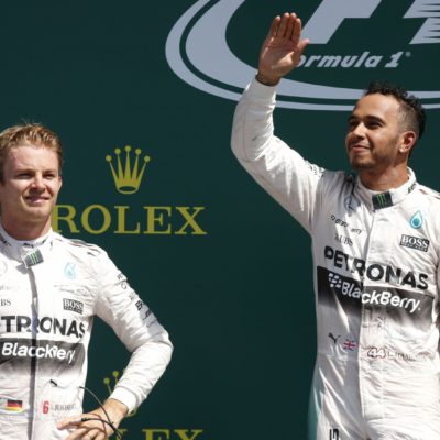 Rosberg und Hamilton. Copyright: Mercedes