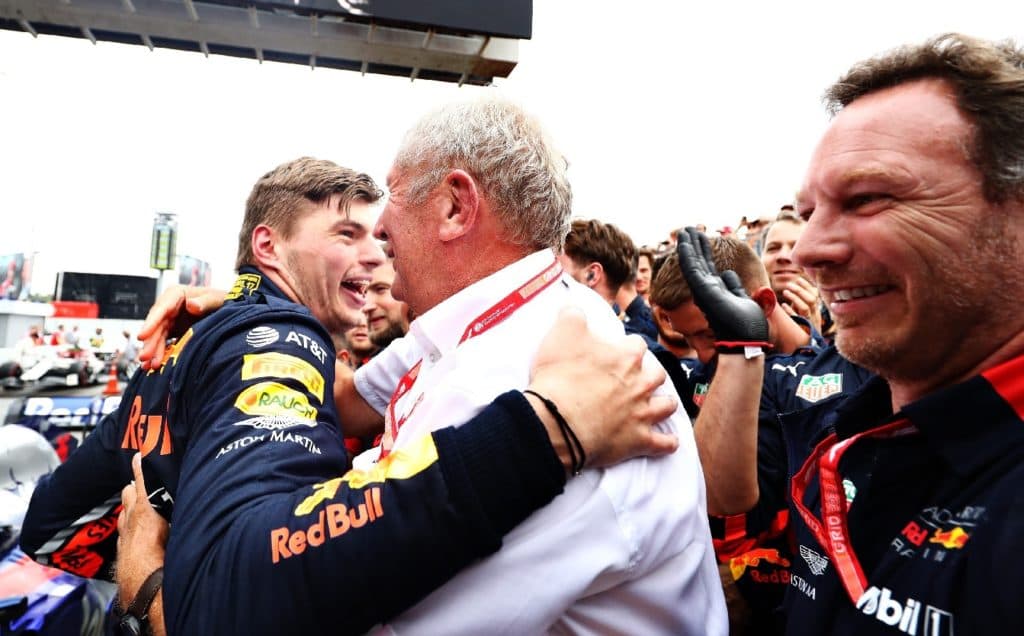 Verstappen Marko Celebrating