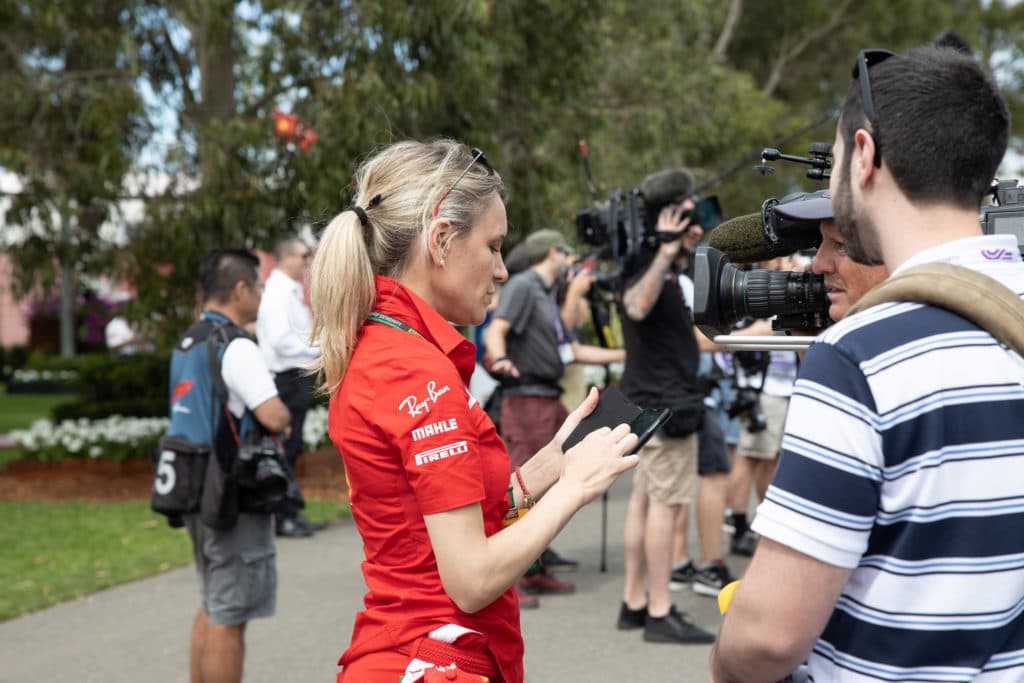 Britta Roeske Formel 1 Melbourne. Credit: F1-Insider.coml