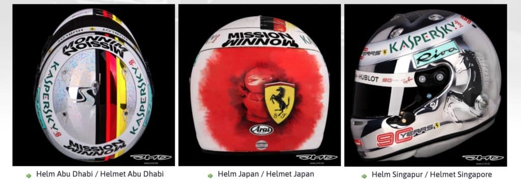 Vettel-Helmdesigns 2019