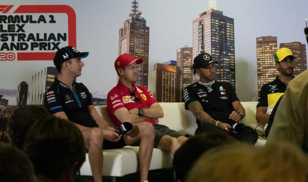 Press conference Melbourne Hamilton Vettel. Credit: F1-Insider.com