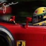 Senna im Ferrari Montage