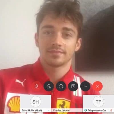 Charles Leclerc Ferrari videoconference
