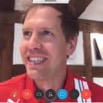 Sebastian Vettel per Videokonferenz