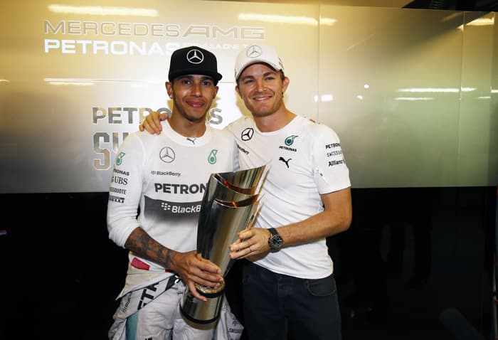 Hamilton und Rosberg. Copyright: Mercedes