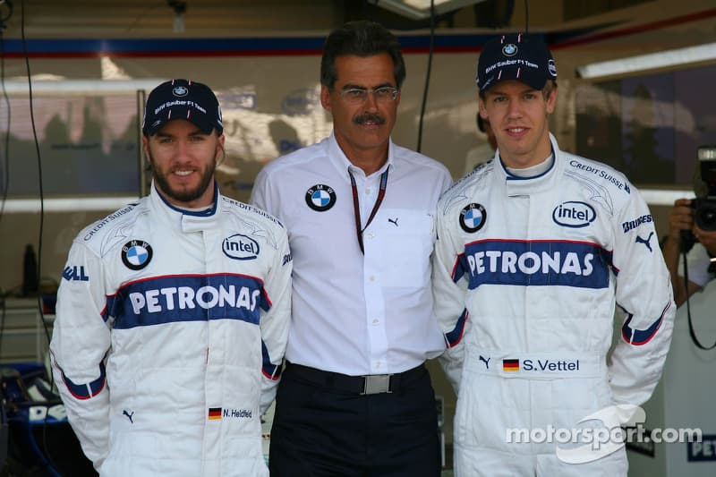 Vettel und Heidfeld bei BMW Sauber