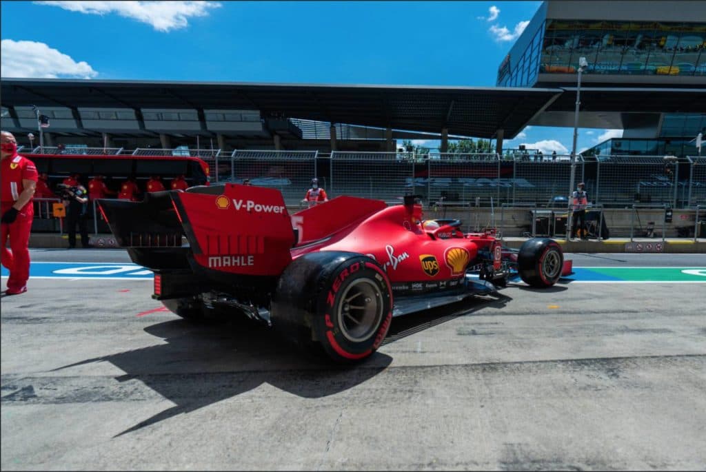 Ferrari in Spielberg. Credit: FIA/F1