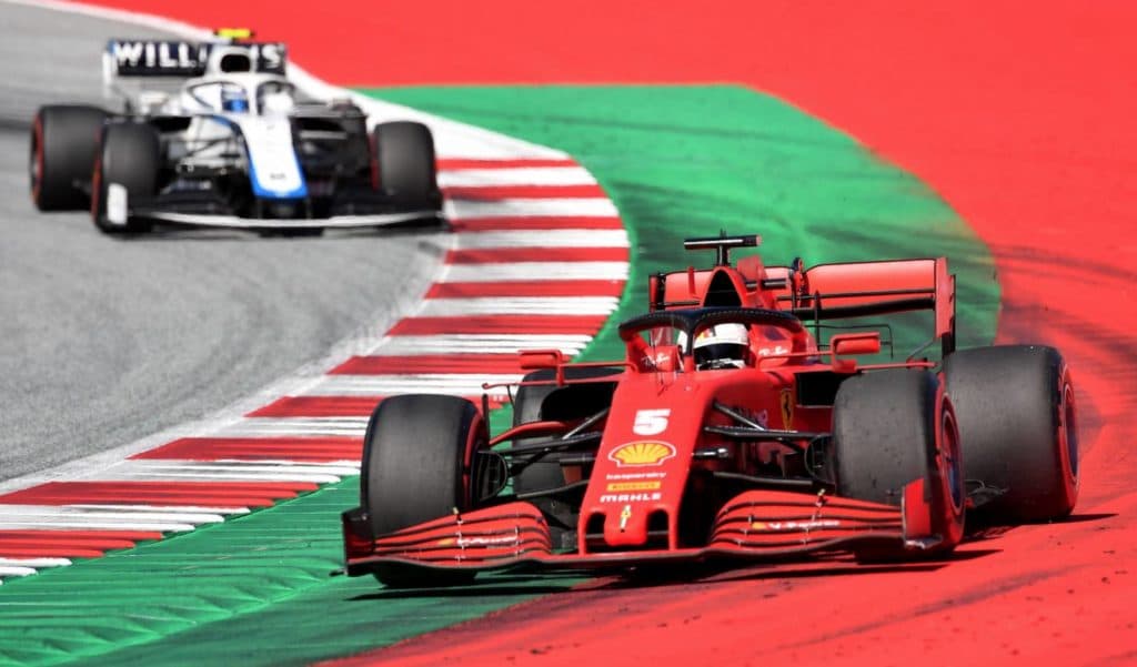 Vettel Ferrari Spielberg. Credit: F1/FIA