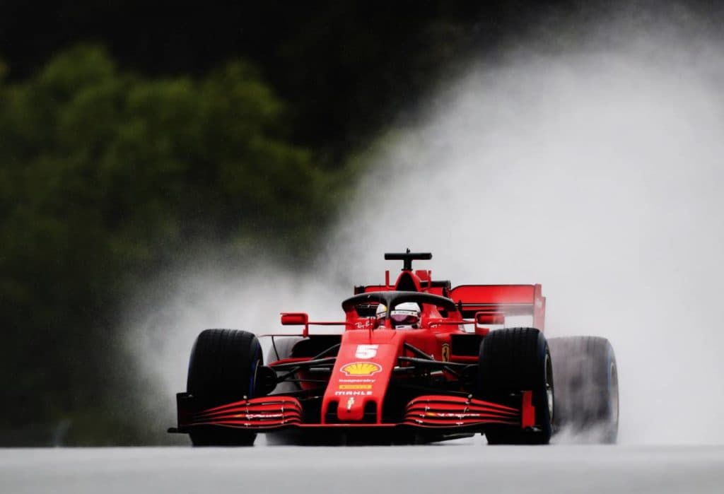 Vettel Ferrari. Credit: F1/FIA