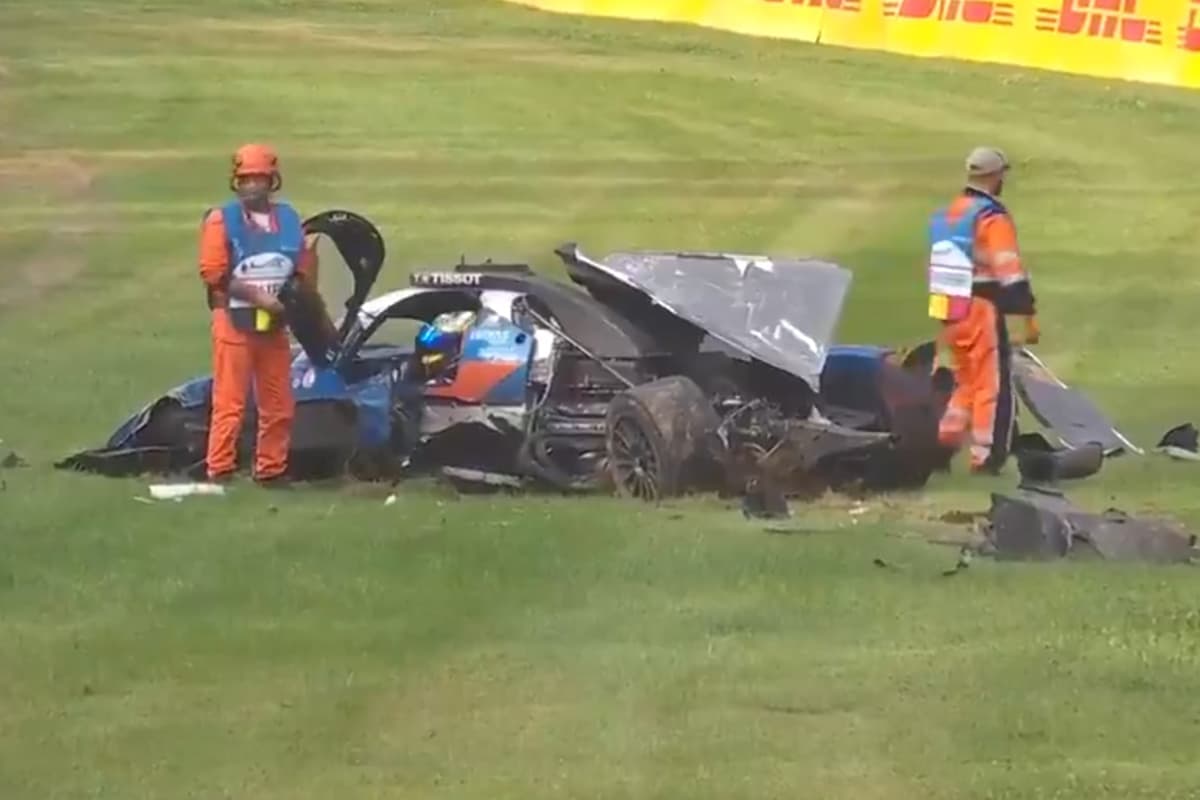 Thomas Laurent bleibt bei einem heftigen Unfall unverletzt, Credit: FIA WEC