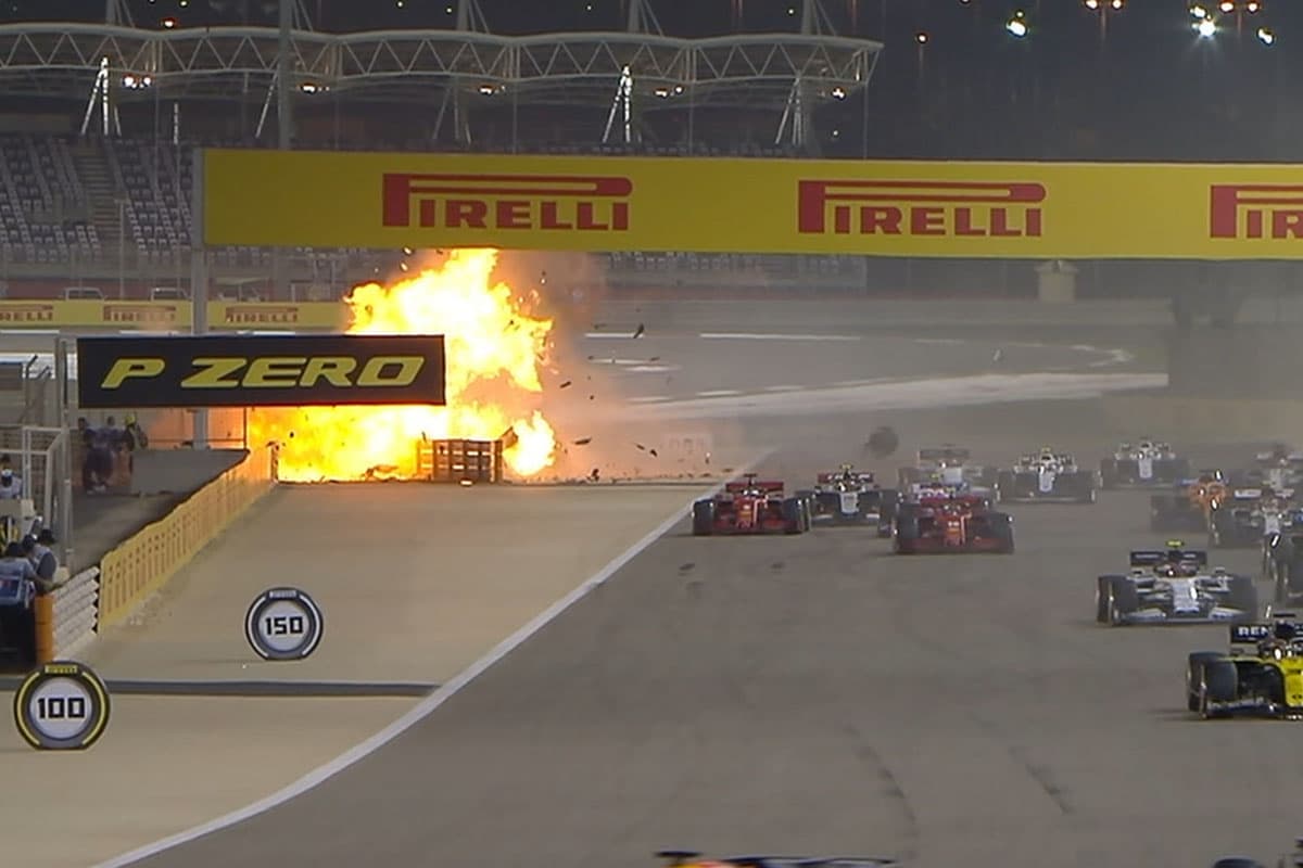 Feuercrash! Grosjean überlebt wie durch ein Wunder - F1 ...