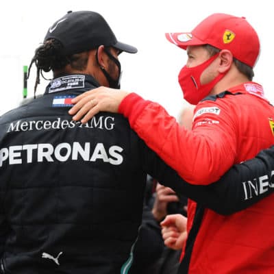 Lewis Hamilton und Sebastian Vettel Credit: FIA/F1