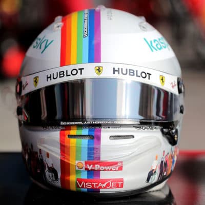 Sebastian Vettels Helm Credit: Ferrari