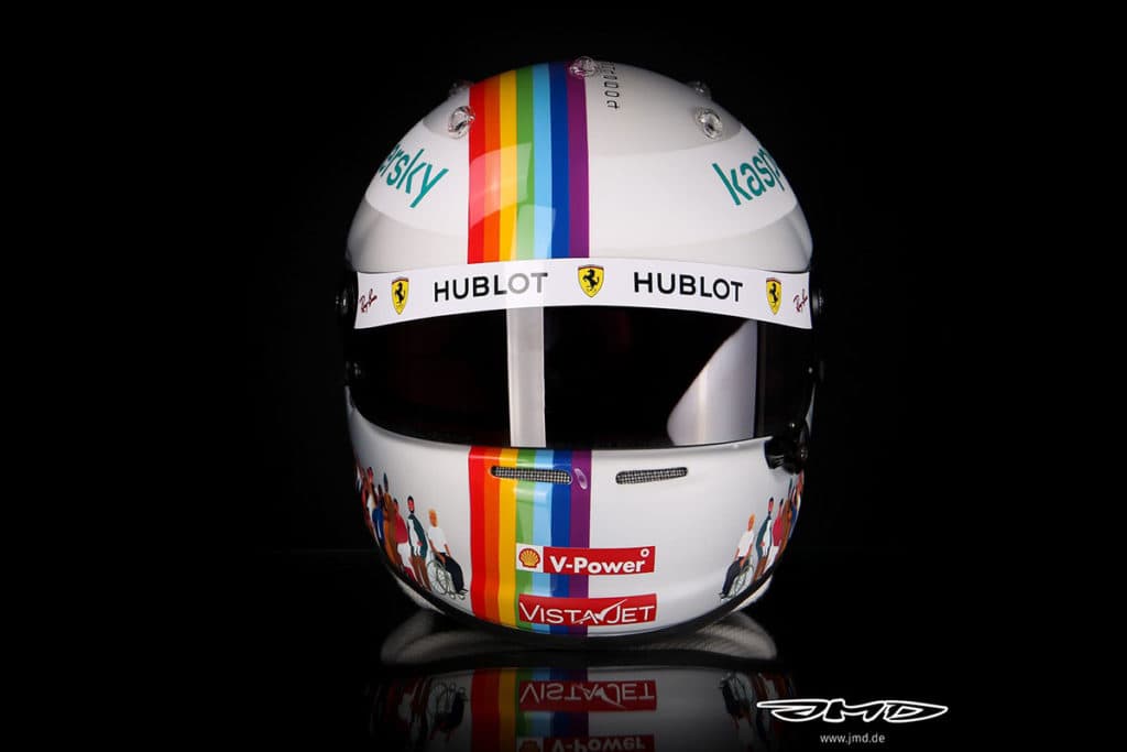 Sebastian Vettels Helm Design für den Türkei Grand Prix Credit: Jens Munser Design