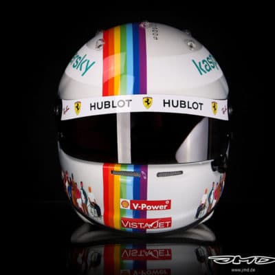 Sebastian Vettels Helm Design für den Türkei Grand Prix Credit: Jens Munser Design