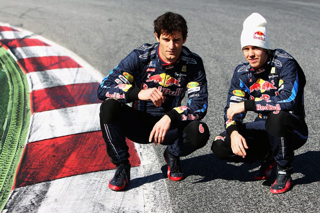 Mark Webber und Sebastian Vettel Credit: Red Bull Content Pool