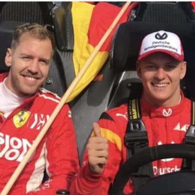 Schumacher und Vettel: Credit: Race of Champions