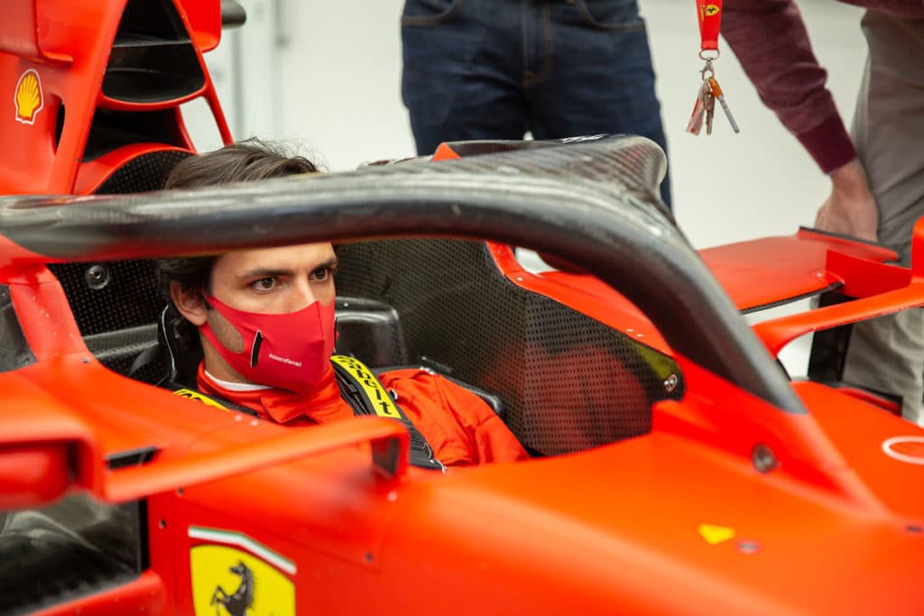 Sainz Sitzprobe Ferrari