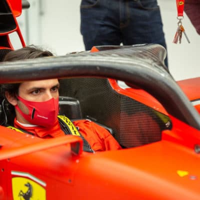 Sainz Sitzprobe Ferrari