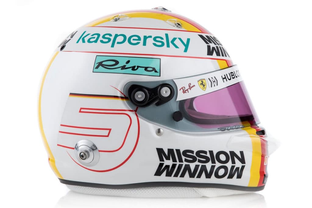 Sebastian Vettel Helm 2020. Credit: Jens Munser Designs