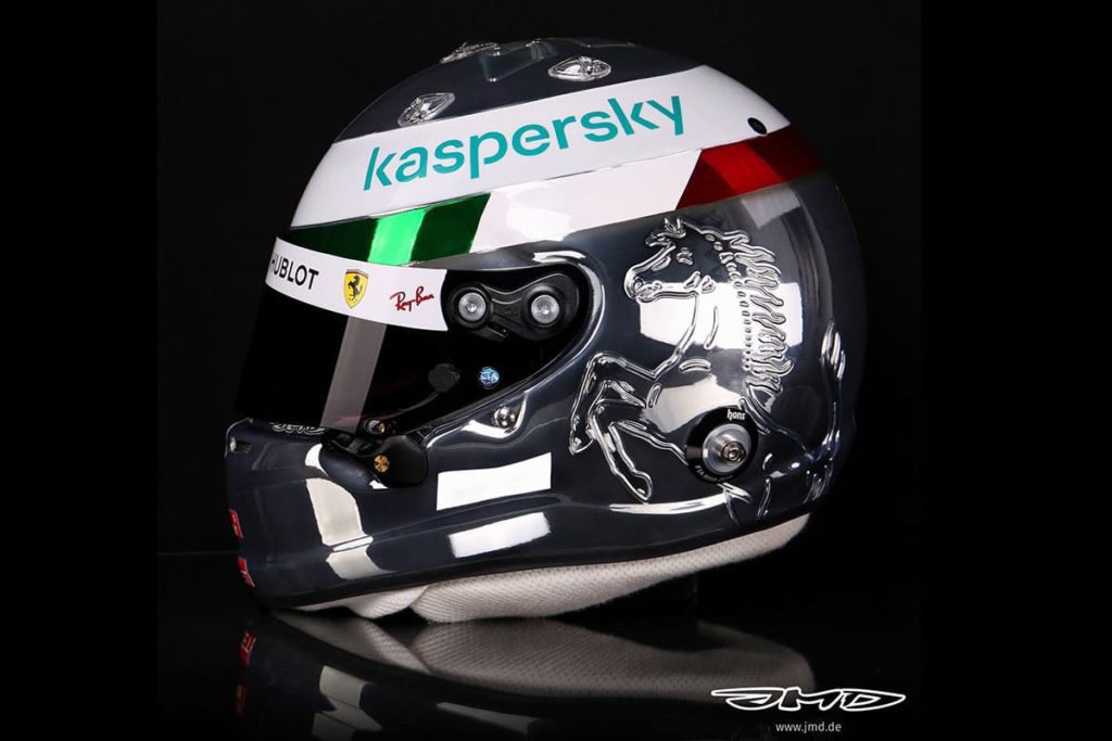 Sebastian Vettel Helm Monza 2020. Credit: Jens Munser Designs