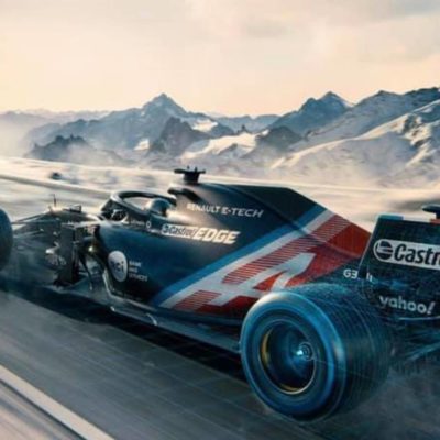 Alpine zeigt die Testlackierung für 2021; Credit: Alpine