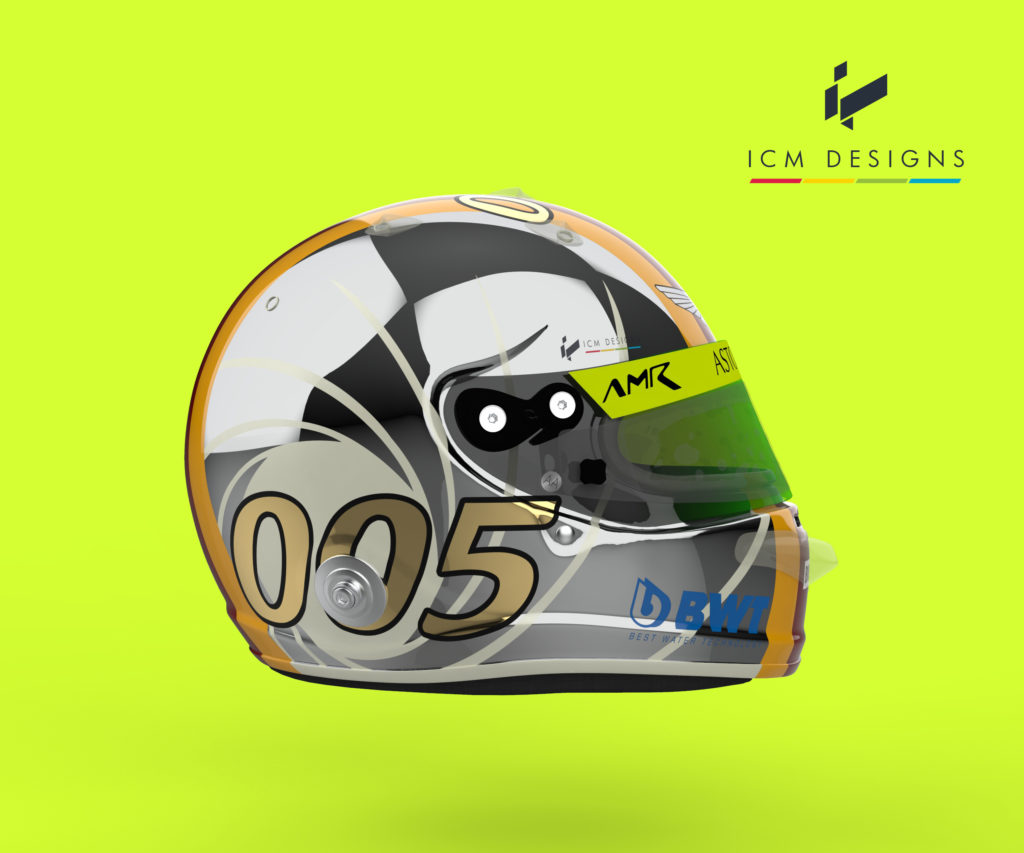 Studie zu Vettels Helmdesign bei Aston Martin. Credit: ICMDesigns