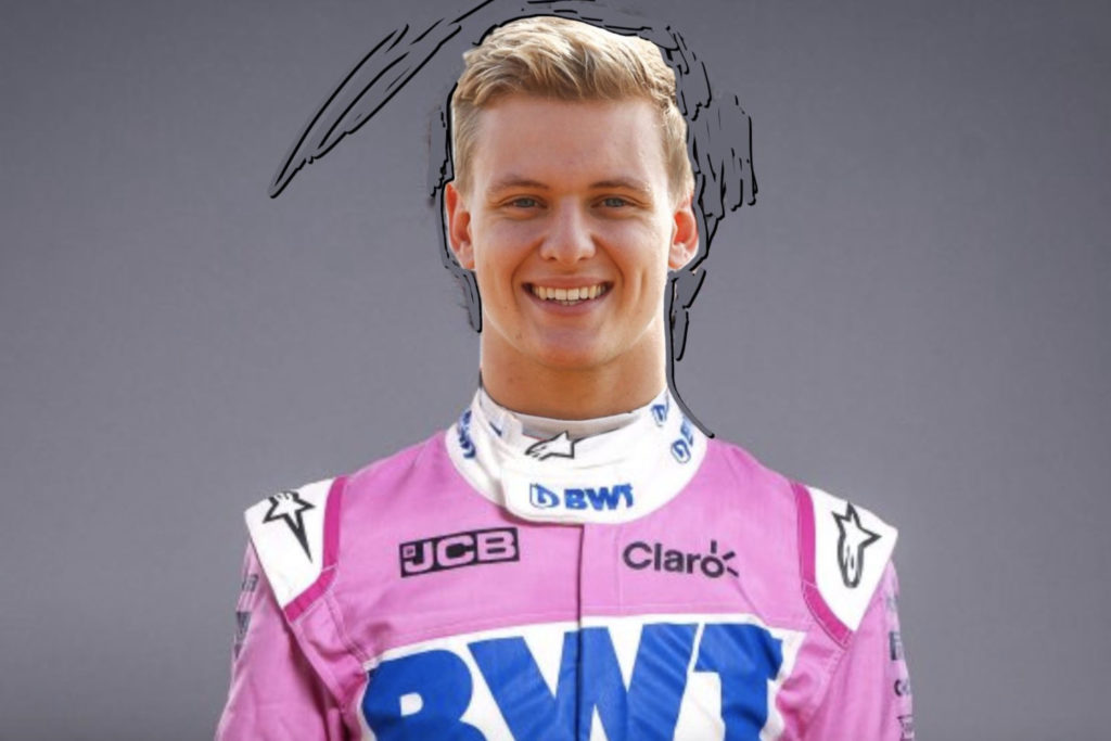 Mick Schumacher BWT pink. Credit: Twitter