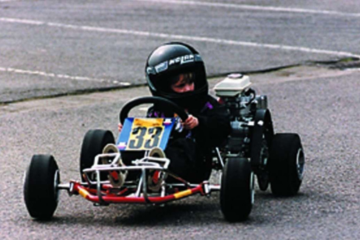 Sebastian Vettel 1991 im Kart. Credit: Privat