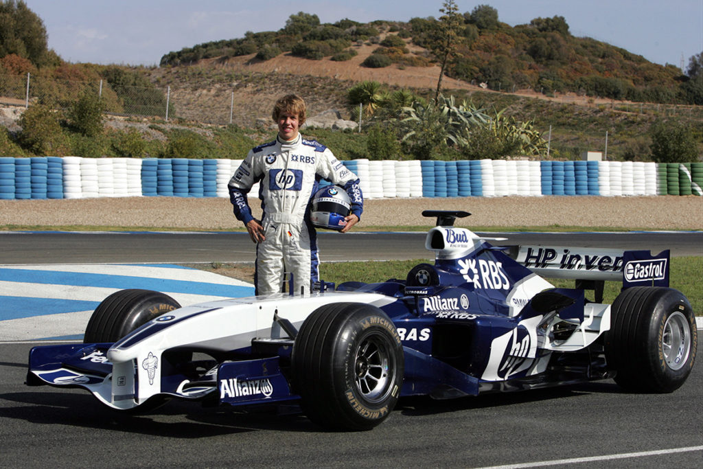 Sebastian Vettels erster Formel-1-Test für BMW 2005 in Jerez Credit: BMW