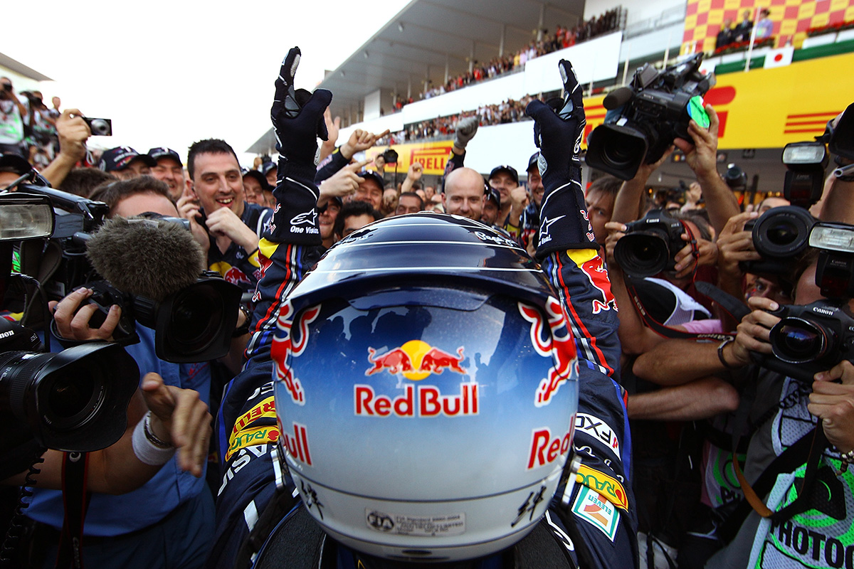 Vettel gewinnt seinen zweiten Titel 2011 in Japan Credit: Red Bull Content Pool