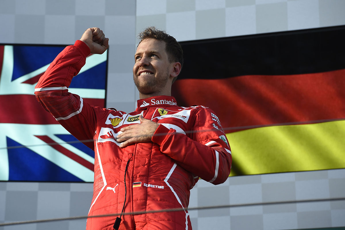 Vettel gewinnt den Saisonauftakt 2017 in Australien Credit: Ferrari