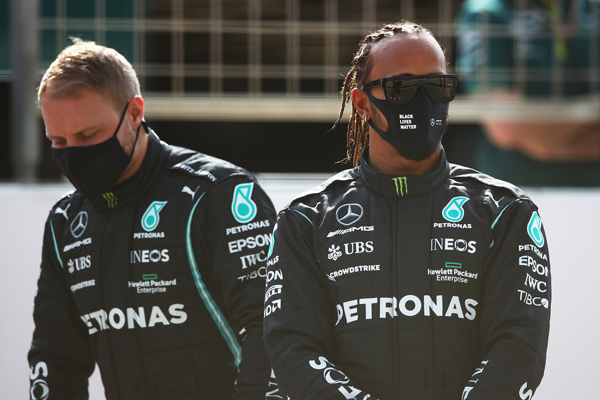 Lewis Hamilton und Valtteri Bottas Credit: F1/Twitter