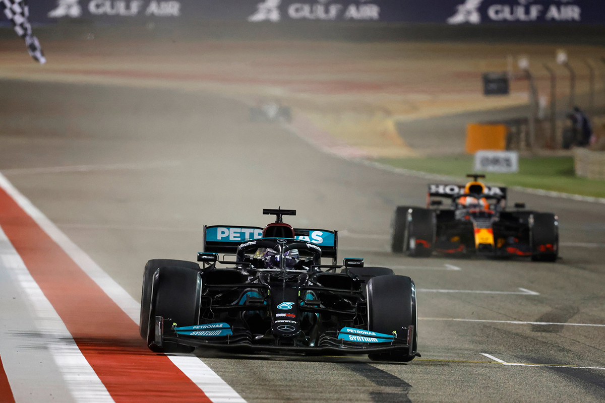 Formel 1 Bahrain GP 2021 Lewis Hamilton Max Verstappen