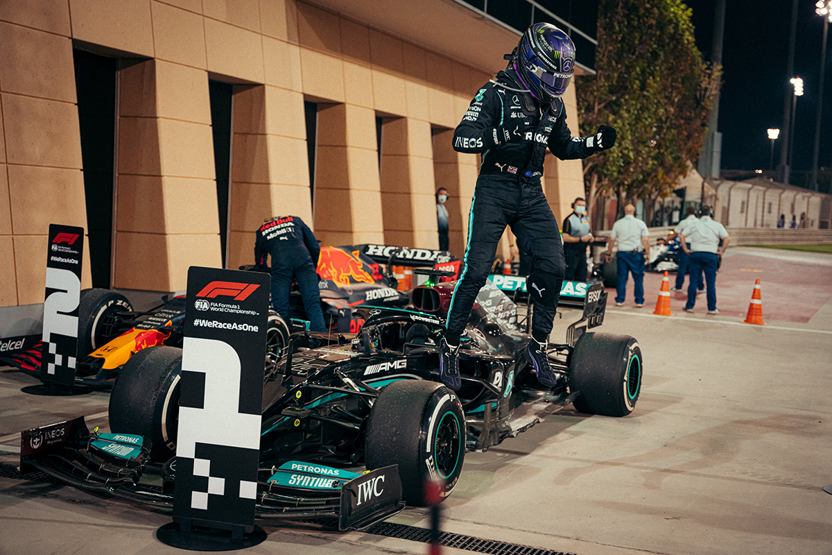 Formel 1 Lewis Hamilton Mercedes Bahrain GP Sieger 2021