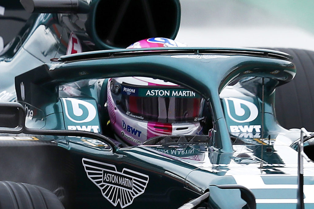 Vettels neuer Helm für die Formel-1-Saison 2021 Credit: Aston Martin