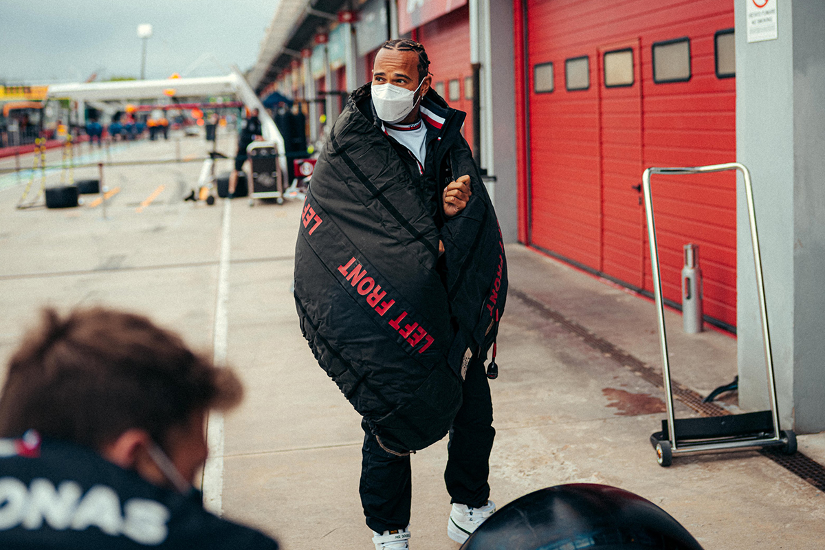 Formel 1 Lewis Hamilton Tyre Blanket Imola GP