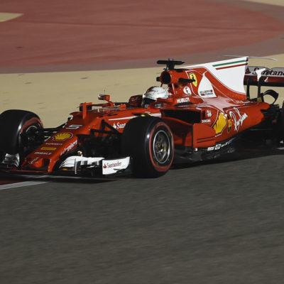 Formel 1 Sebastian Vettel Bahrain GP 2017 Action