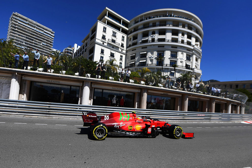 Formel 1 Ferrari Carlos Sainz Monaco GP FP1