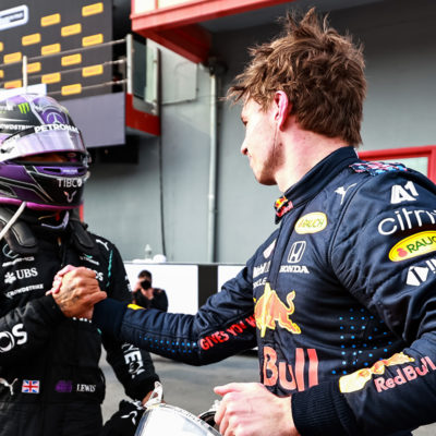 Formel 1 Max Verstappen Red Bull und Lewis Hamilton Mercedes Spanien GP 2021