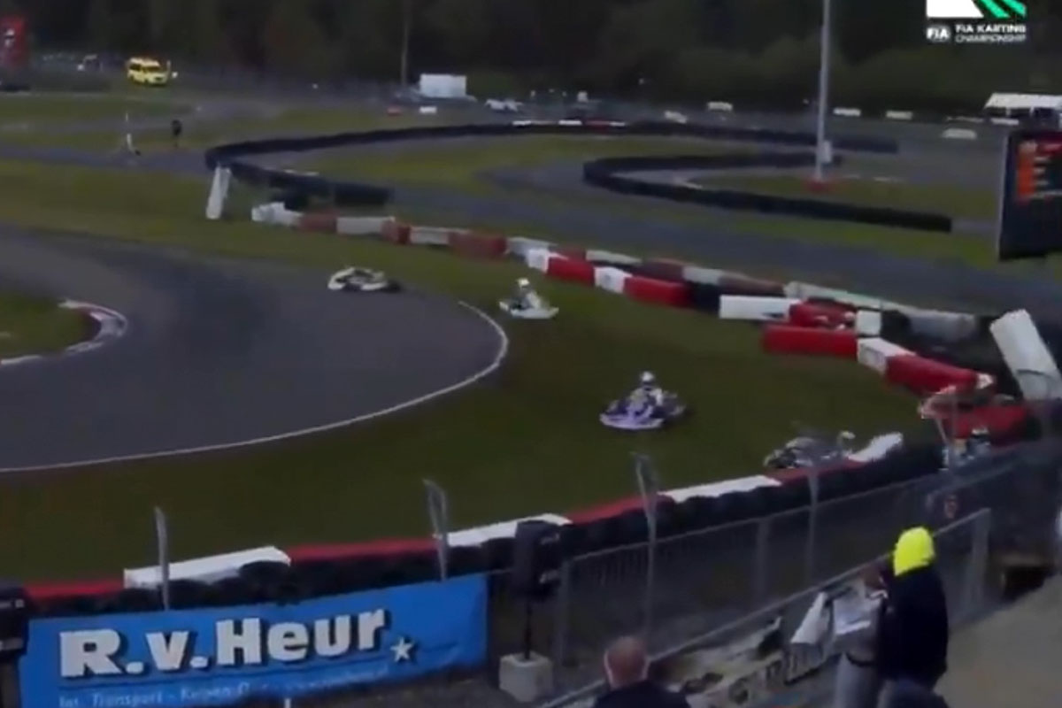 Kart EM Regen Crash 2021