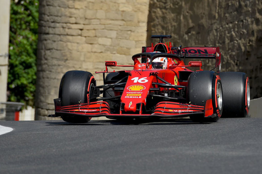 Formel 1 Charles Leclerc Ferrari Aserbaidschan GP 2021 Quali